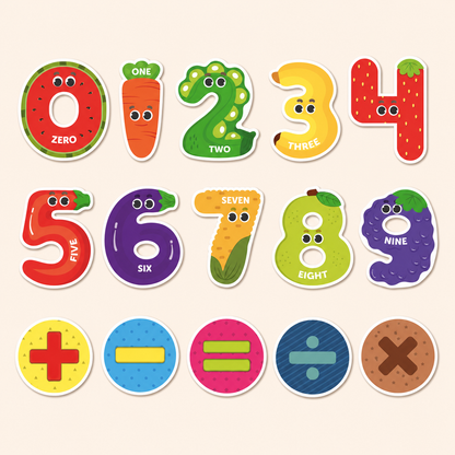 0 to 9 Numbers Fridge Magnets 2+ Years