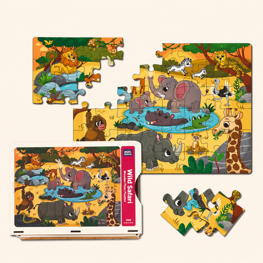 Wild Safari Floor Puzzles 48 Pieces 4+ Years