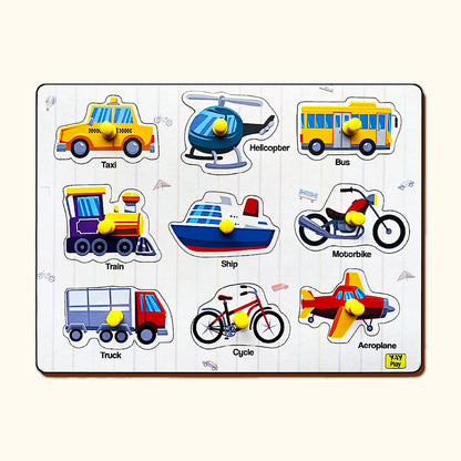 Transport Peg & Knob Puzzle 2+ Years