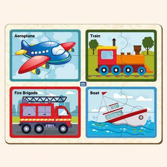 Vehicle 4 Pieces Jumbo Puzzle 2+ Years